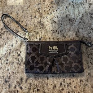 Coach Brown Wristlet